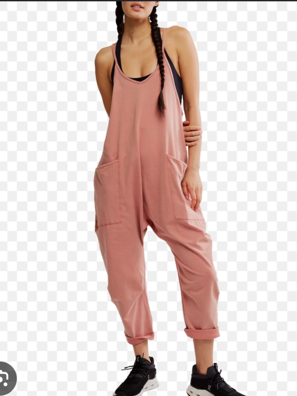 Free People Movement Hot Shot Onesie Romper Peach